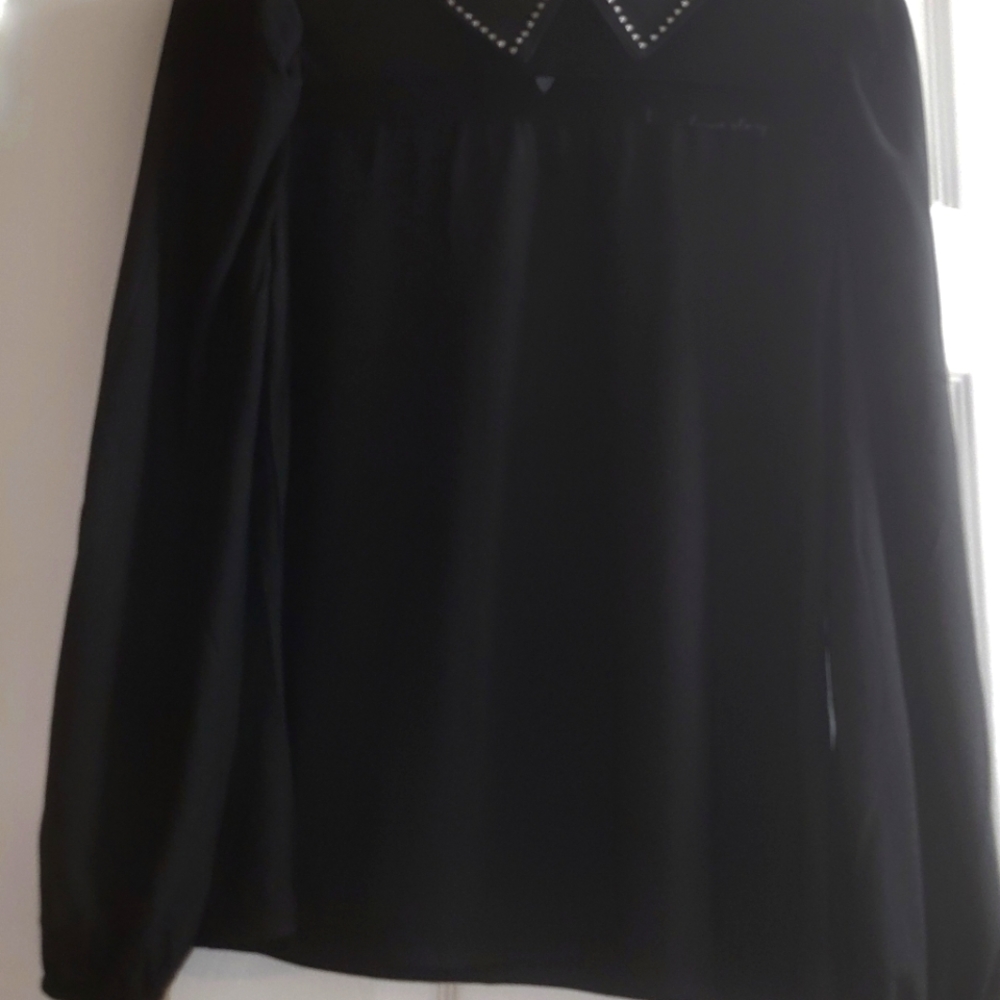 Black, beaded blouse